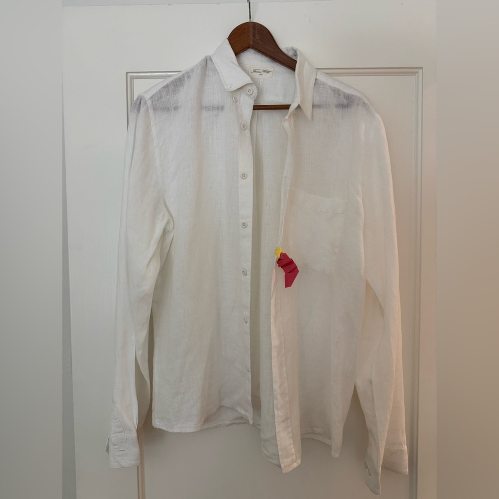 Men’s American vintage linen button down size large